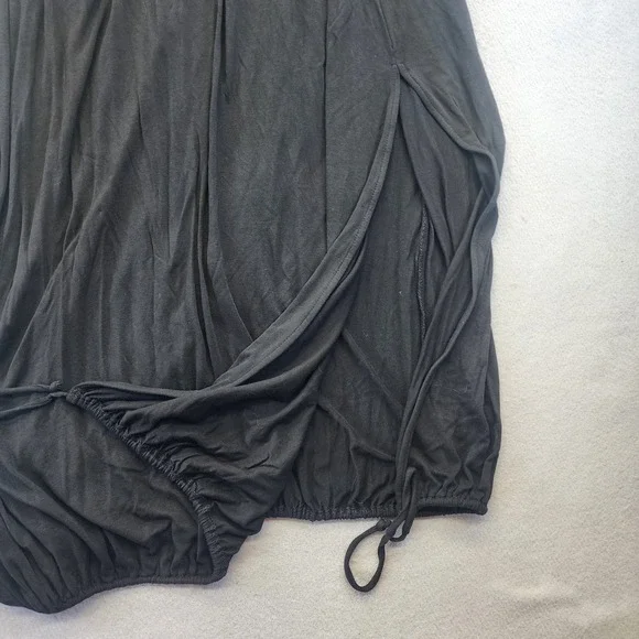 Free People FP Beach Black Tie Strap Midi Dress Low Back Side Slit Pockets S P - Picture 9 of 12